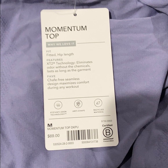 NWT Athleta Momentum Top // Dusk Purple - Picture 4 of 7